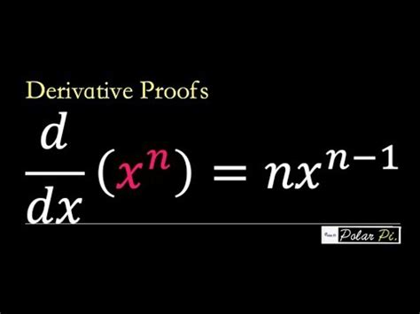 x xx xn|Proof: d/dx(x^n) .